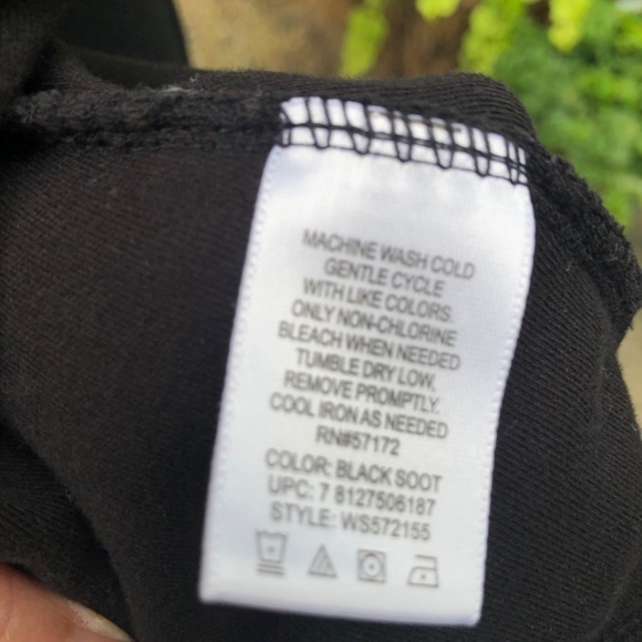 White Stag Womens Winter Holiday Snowman Black Top Size XL - Picture 4 of 5